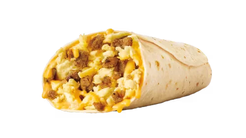 Sonic Jr. Sausage Egg and Cheese Breakfast Burrito